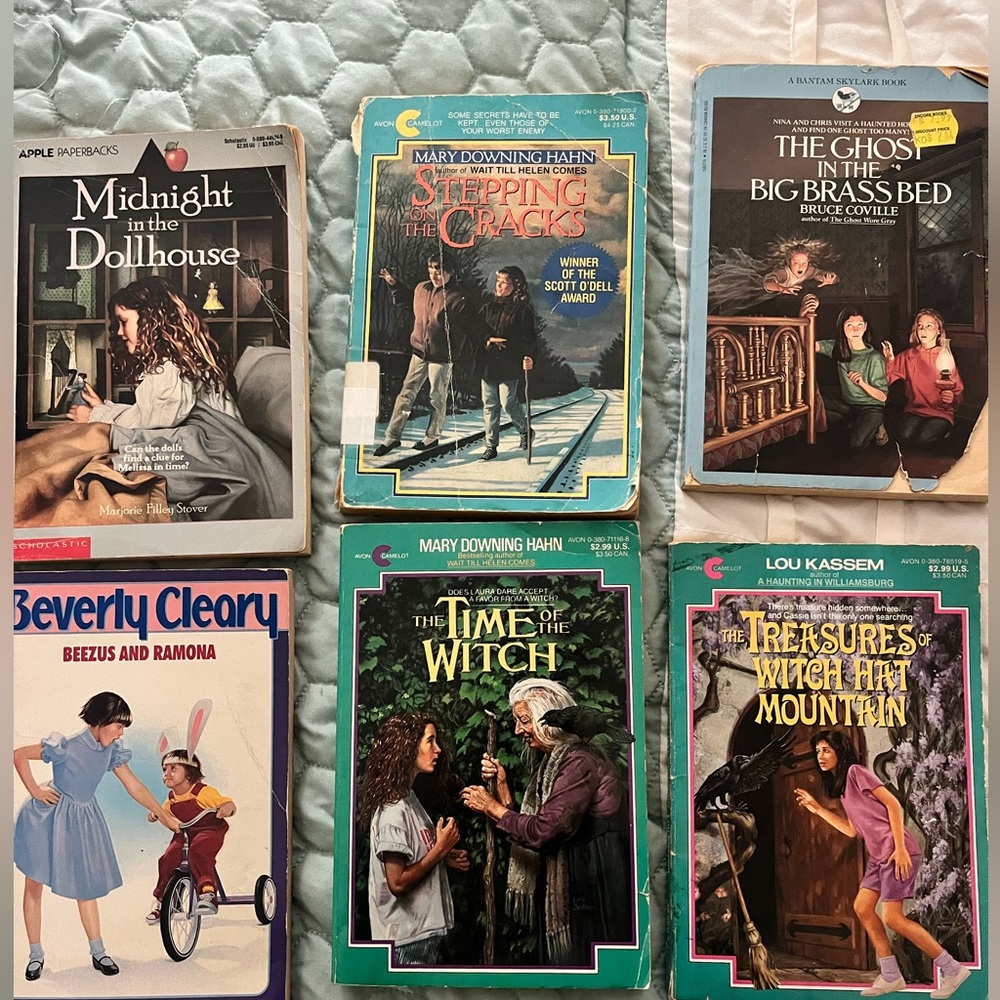 Collection of Six Vintage Paperback Books 80-90’s Tweens